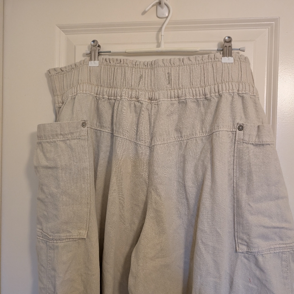 Free People Cream Cropped Jeans size 16 - Picture 8 of 8